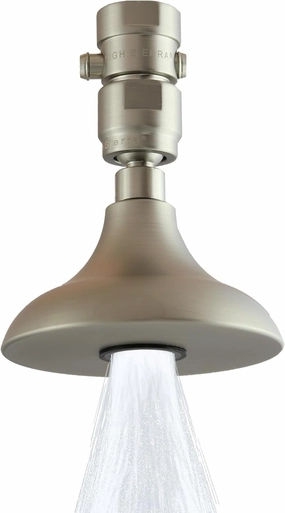 High Sierra Showerheads® - HALF DOME® Solid Metal 2.0 GPM Rain Shower, High Pressure Shower Head with Trickle Valve, Patented Nozzle Never Clogs - Brushed Nickel Finish