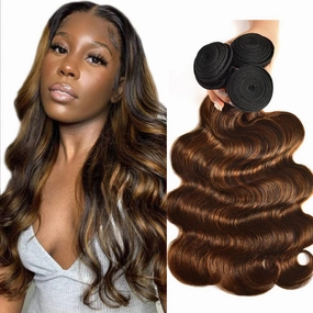 Highlight Bundle P4/30 Body Wave Bundles Dark Brown Tow Tone Human Hair Bundle Grade 8A Real Unprocessed Virgin Hair Extensions Piano Color 8 10 12 Inch