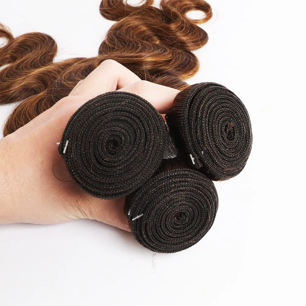 Highlight Bundle P4/30 Body Wave Bundles Dark Brown Tow Tone Human Hair Bundle Grade 8A Real Unprocessed Virgin Hair Extensions Piano Color 8 10 12 Inch