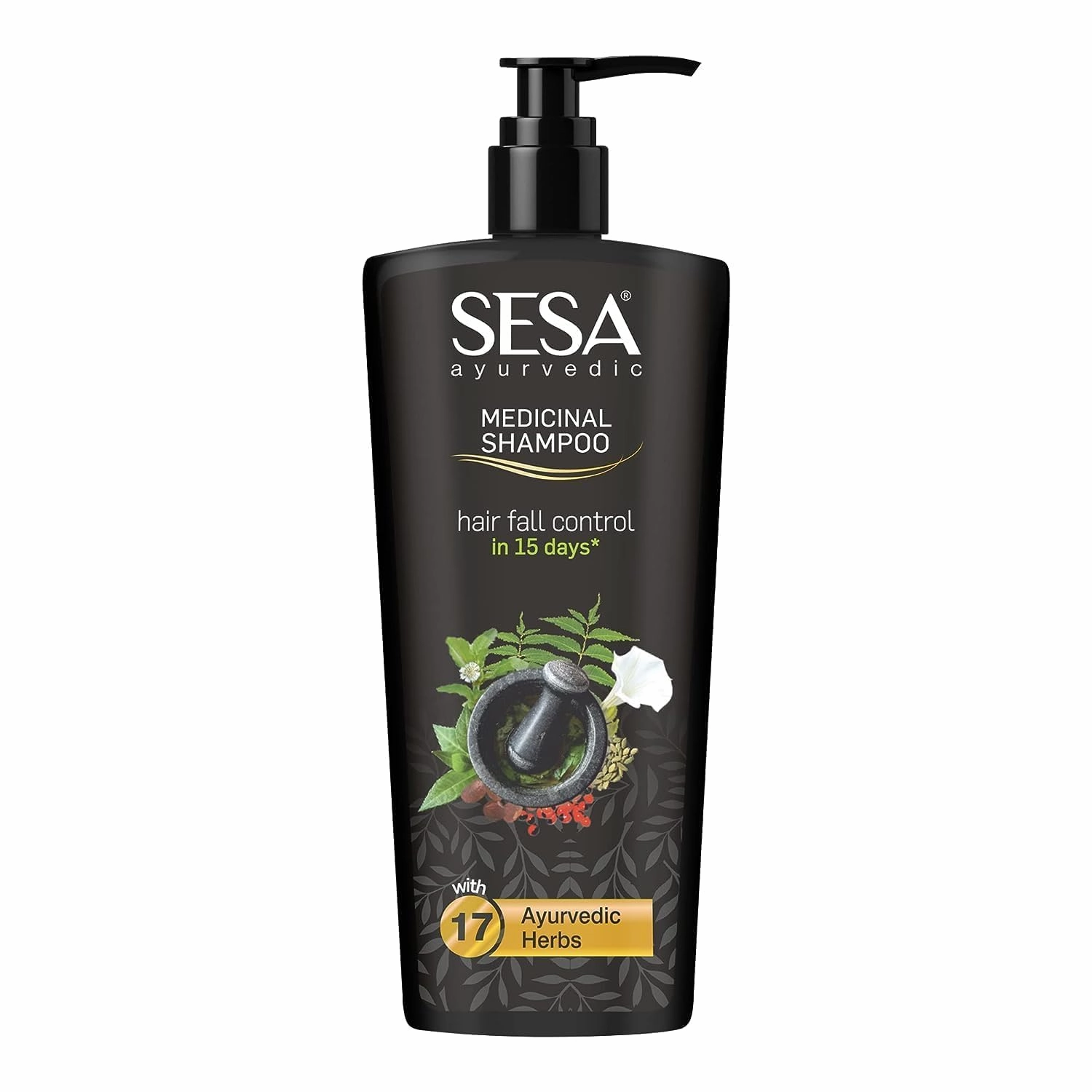 HR Ayurvedic Medicinal Shampoo Hairfall Control Anti Dandruff Shampoo Infused with 17 Ayurvedic Herbs Smooth & Shiny Hair For Men & Women (500 ml)
