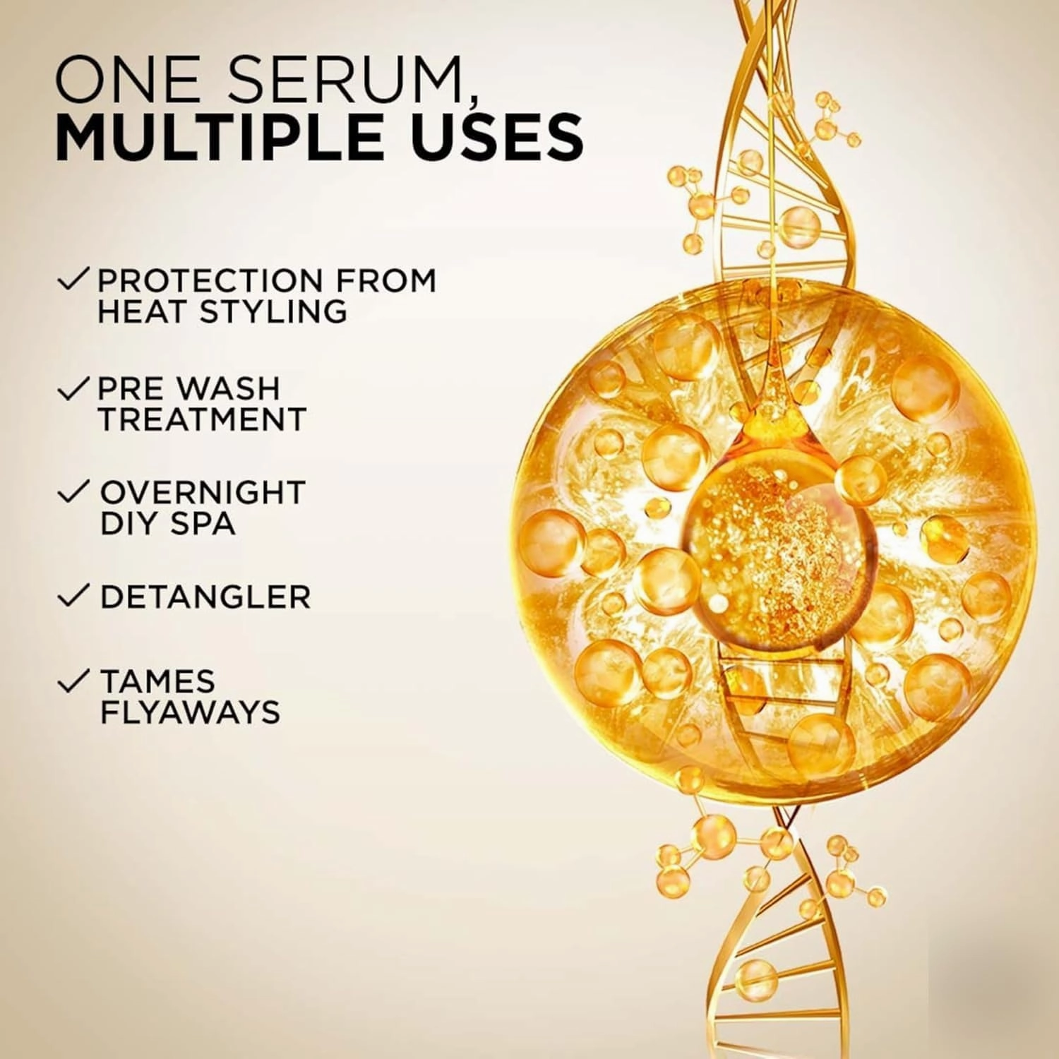 HR Oil Serum, Protection and Shine, For Dry, Flyaway & Frizzy Hair, With 6 Rare Flower Oils, Extraordinary Oil, 30ml