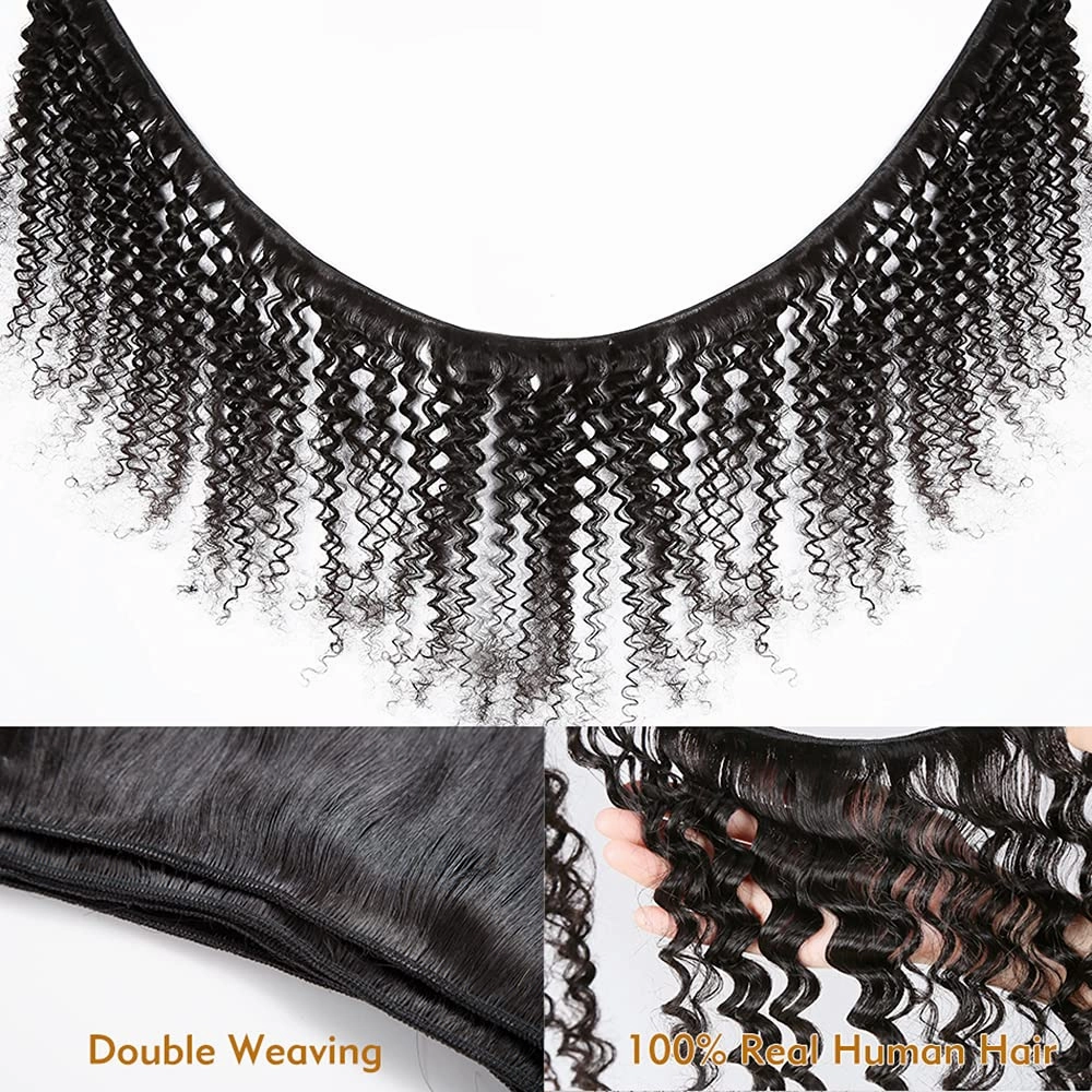 Human Hair Bundles Water Wave Bundles 18 Inch 1 Bundle Unprocessed Brazilian Virgin Hair #1B Natural Color Water Wave Human Hair Extensions