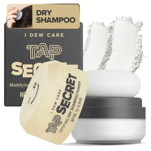 I DEW CARE Biotin Clarifying Dry Shampoo - Tap Secret Original | Strengthening & Volumizing, Powder Type, Refillable, Travel size, Non-aerosol, Korean Ginseng, Mother's Day, 0.24 Oz