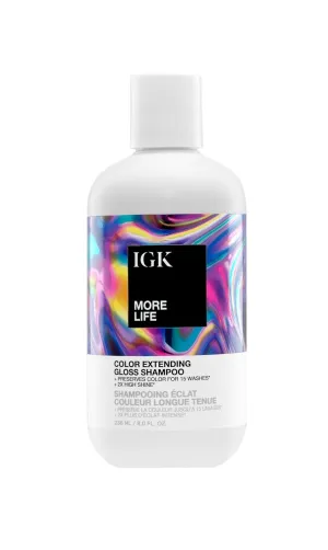 IGK MORE LIFE Color Extending Gloss Shampoo, 8 Oz