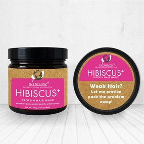INFIGLOW Hibiscus  Protein Hair Mask with Organic Hibiscus, Alma and Methi Dana for Men and Women | 100% Natural | Paraben & SLS free | Strengthens & nourishes Hair – 300gms