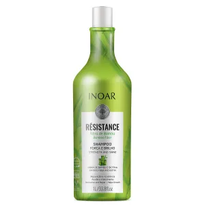 INOAR Résistance Bamboo Fiber Shampoo with Biotin for Strengthening, Repair & Shine, 33.8 Fl Oz