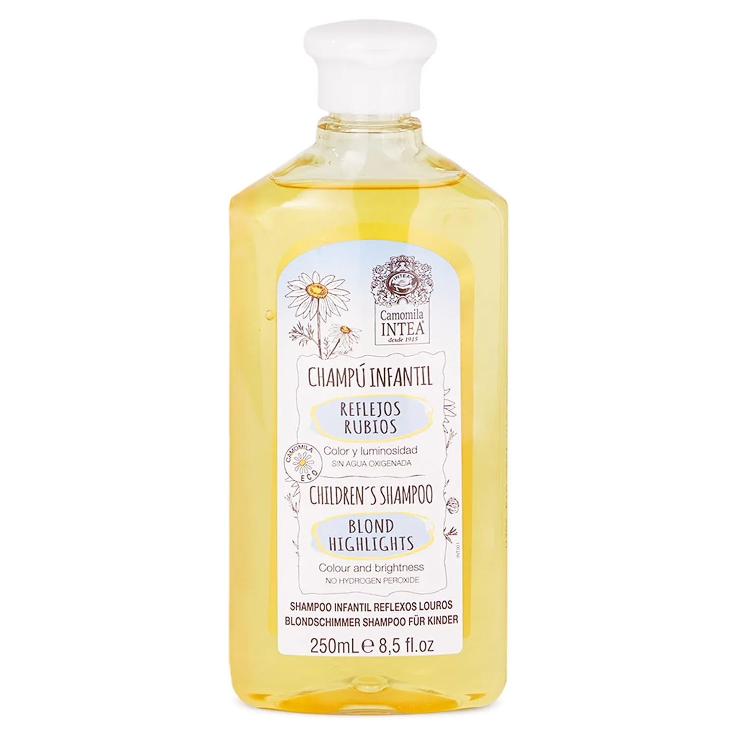 Intea Camomila Kids Shampoo for Blonde Highlights – 8.5Oz Chamomile Hair Lightener for Kids – Natural Extract Toddler Shampoo with No Silicones or Parabens