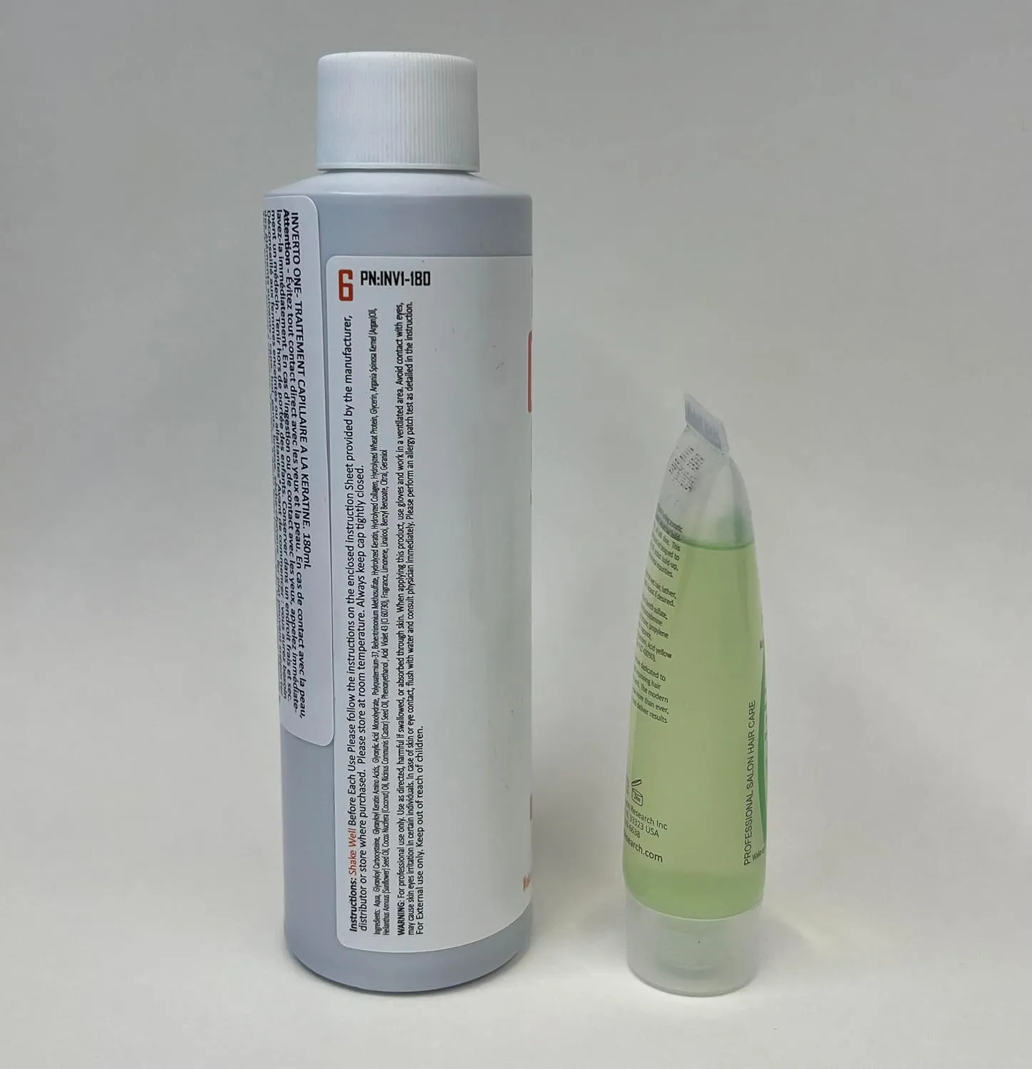 INVERTO ONE 180ml Formaldehyde-free Brazilian Complex Keratin Blowout Kit with Clarifying Shampoo - Vegan Salon Grade Treatment for Instant Results