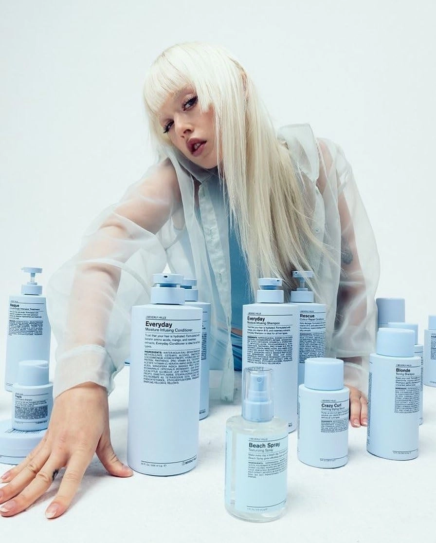 J Beverly Hills Blue Fragile Colour Preserve Shampoo with Sage Oil to Brighten Color, (3 Oz, 12 Oz, 32 Oz)