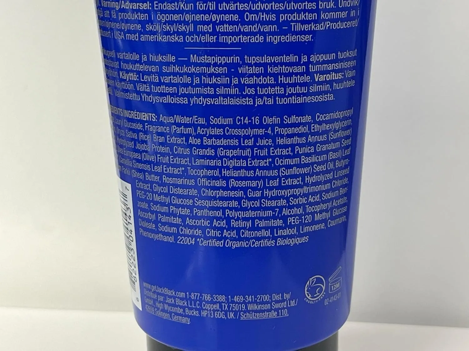 Jack Black Body & Hair Cleanser – Mens Body Wash, Mens Shampoo, Skin Care, Hair Care, Body Wash Men, Sulfate–Free