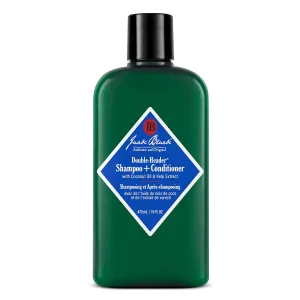 Jack Black - Double-Header Shampoo   Conditioner - PureScience Formula, Coconut Oil and Kelp Extract, Sulfate-Free, Removes Oil and Product Buildup, Lightly Conditions and Soothes, 16 Oz