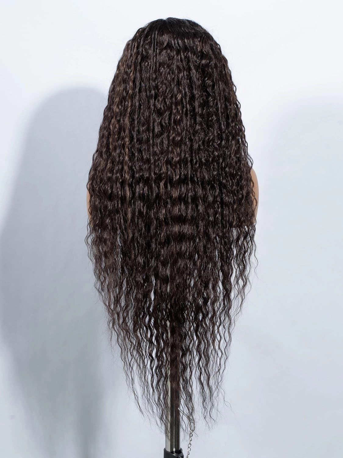 Joedir 32" Long Deep Curly Wavy Lace Front Synthetic Wigs HD Transparent Glueless Lace Wig Heat Resistant Fiber Pre Plucked Hairline with Baby Hair Wig for Women(Chocolate Brown Color)