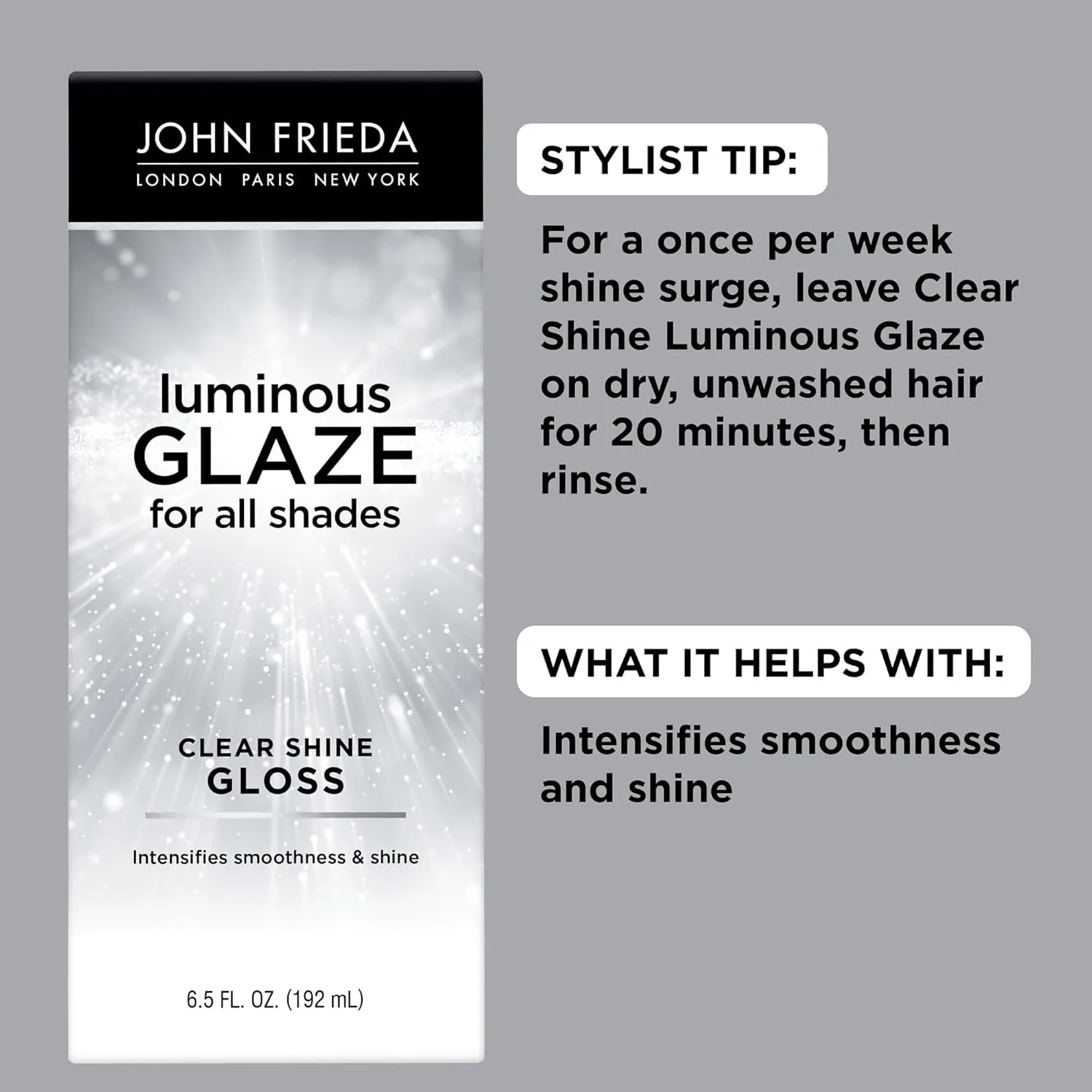 John Frieda Precision Foam Colour Luminous Glaze Clear Shine Gloss, Anti-Fade