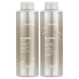 Joico Blonde Life Brightening Shampoo and Conditioner | For Blonde Hair | Add Softness & Smoothness | Sulfate Free | With Monoi & Tamanu Oil