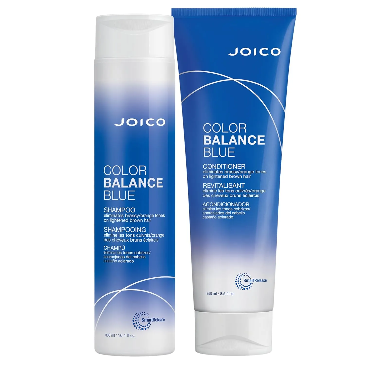 Joico Color Balance Blue Shampoo & Conditioner| For Lightened Brown Hair | Eliminate Brassy Orange Tones | Boost Color Vibrancy | Protect Against UV Radiation | With Rosehip Oil & Green Tea Extract