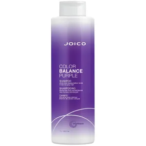 Joico Color Balance Purple Shampoo | For Cool Blonde or Gray Hair | Eliminate Brassy Yellow Tones | Boost Color Vibrancy & Shine | UV Protection | With Rosehip Oil & Green Tea Extract
