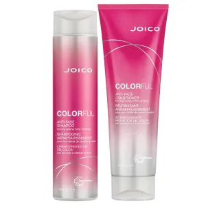 Joico Colorful Anti-Fade Shampoo and Conditioner | For Color-Treated Hair | Preserve Hair Color & Vibrancy Long-Term | Boost Shine & Reduce Breakage | With Camellia Oil & Pomegranate Extract