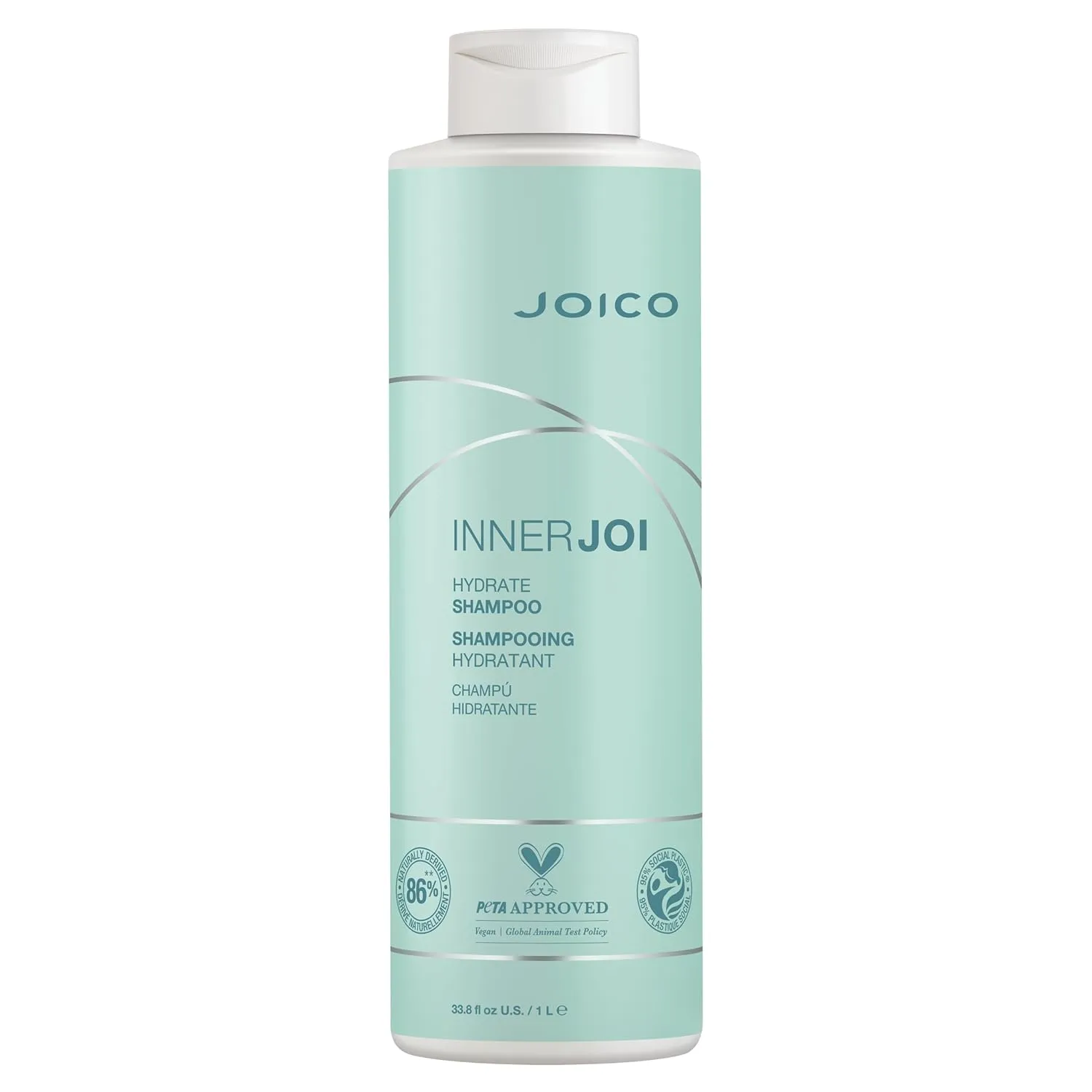 Joico InnerJoi Hydrate Shampoo | For Dry Hair & Scalp | Sulfate & Paraben Free | Naturally-Derived Vegan Formula