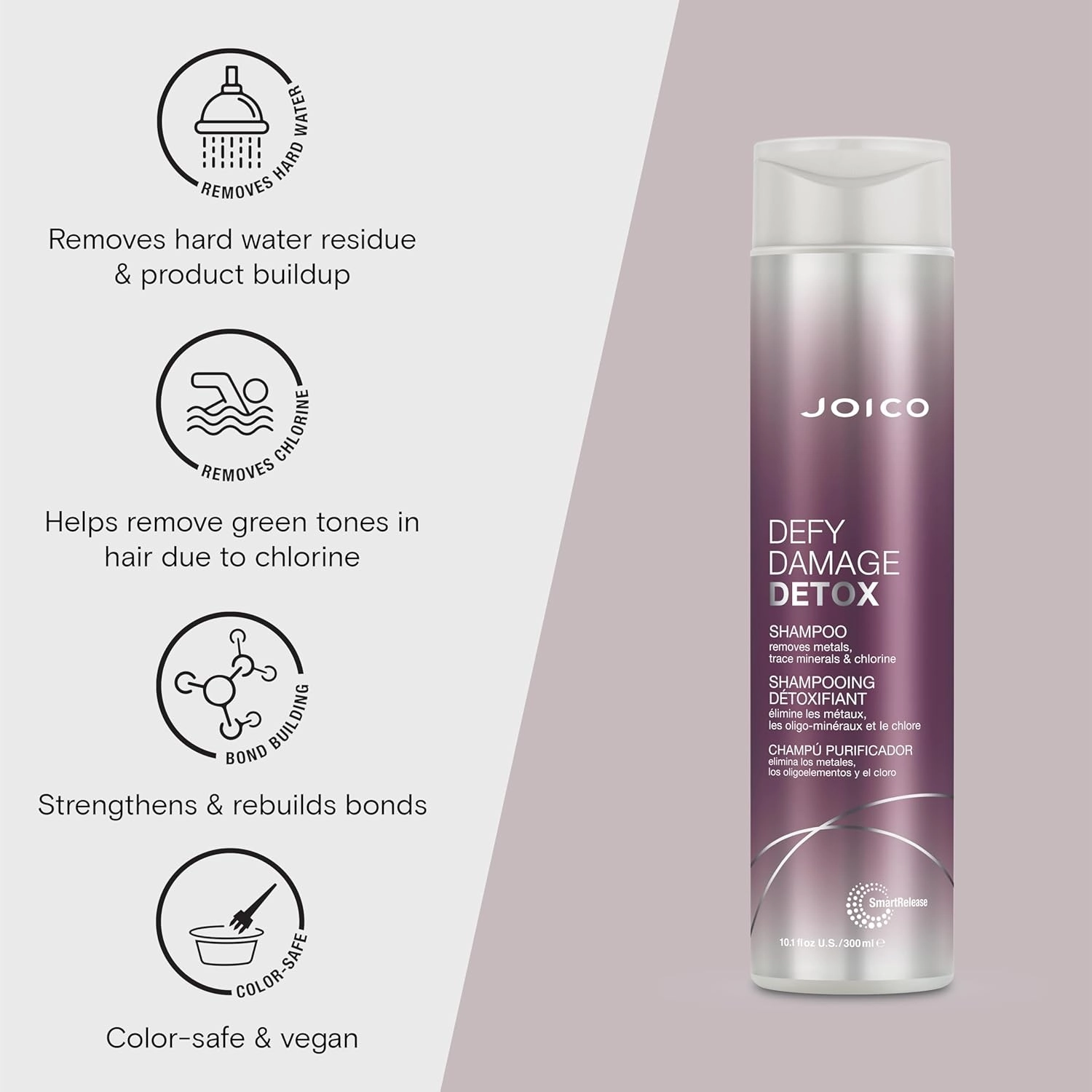 Joico Defy Damage Protective Shampoo | For Color-Treated Hair | Strengthen Bonds & Preserve Hair Color | With Moringa Seed Oil & Arginine