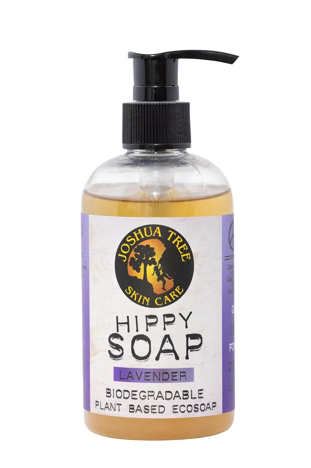 JOSHUA TREE Skin Care 8 oz. Organic Hippy Soap - Biodegradable Plant Based Eco Soap (Lavender)