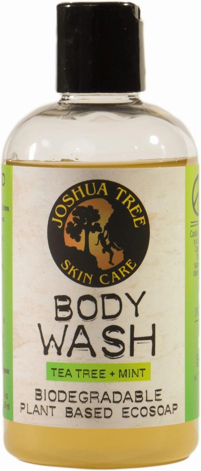 Joshua Tree 8 oz. Body Wash, Shampoo - Biodegradable Plant Based Eco Soap with Organic Ingredients (Tea Tree   Mint)