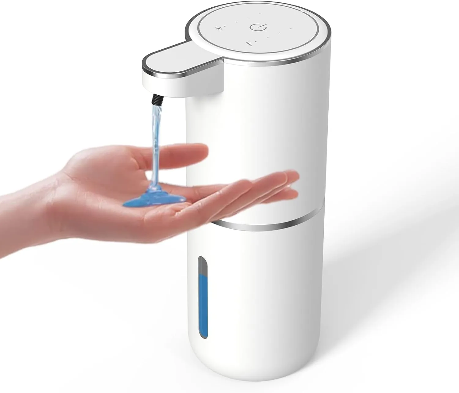Josnown Automatic Liquid Soap Dispenser, 13.5oz/400ML Wall Mount Touchless Hand Soap Dispenser Electric, 4 Gear Adjustable, Rechargeable Auto Dish Soap Dispenser for Bathroom Kitchen Office