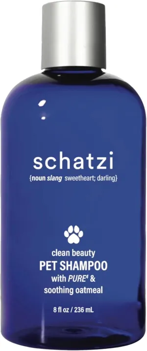 Joyce Giraud Schatzi Pet Shampoo, Luxury Cleanser with Soothing Oatmeal & Pure4 Oils, Vitamins & Antioxidants, for Dogs & Cats, 8 oz