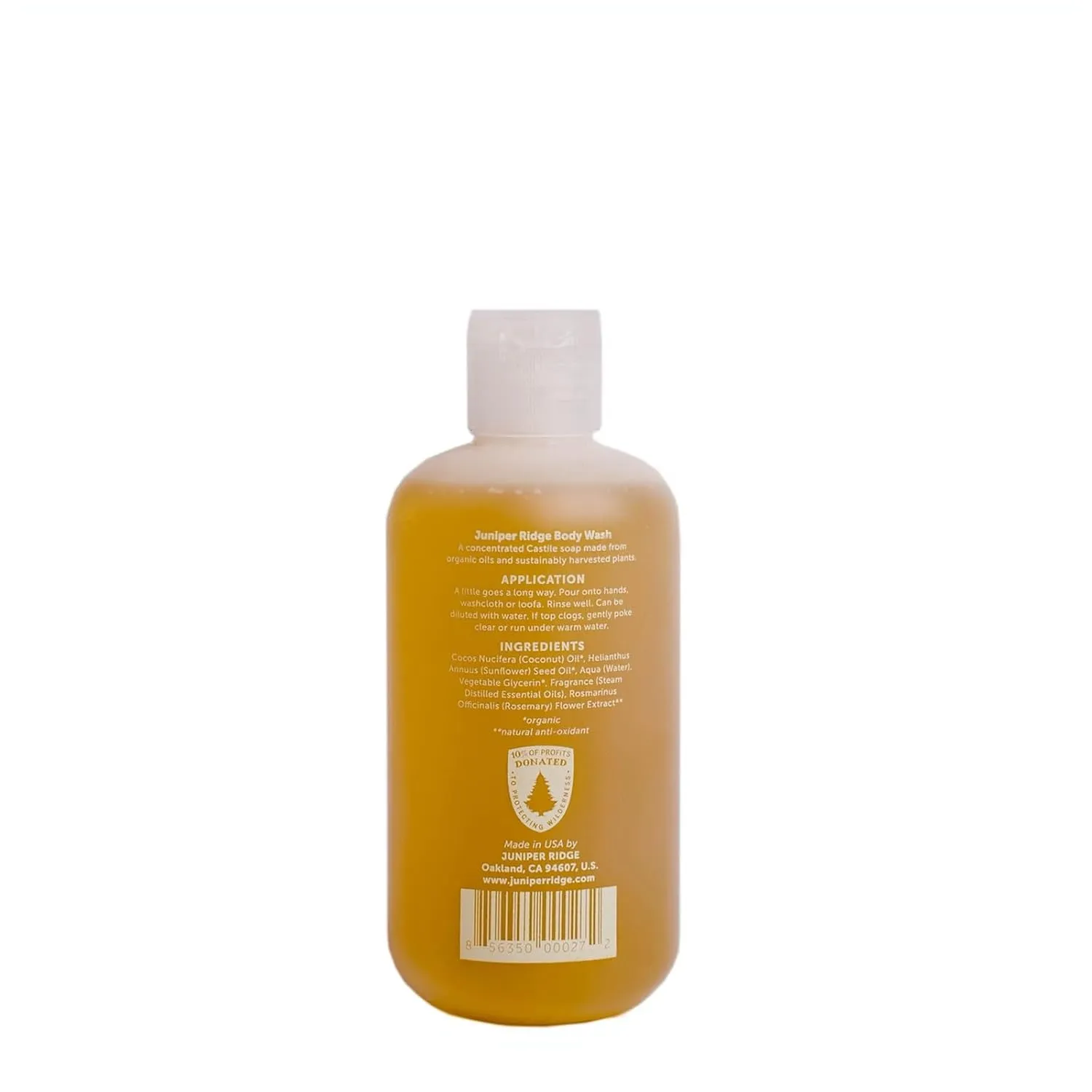 JUNIPER RIDGE Redwood Mist Body Wash - All-Purpose Liquid Castile Soap, Multi-Use Body Wash, Shampoo, Hand Wash, Face Wash, Clean, Vegan, Paraben Free, Preservative Free, 8 oz