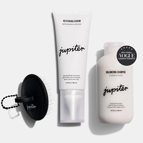 Jupiter Exfoliator Brush, for Removing Dandruff & Build-Up, & Anti-Dandruff Shampoo and Serum, for Women & Men, Dermatologist-Formulated for Flaky, Itchy, Oily, & Dry Scalp