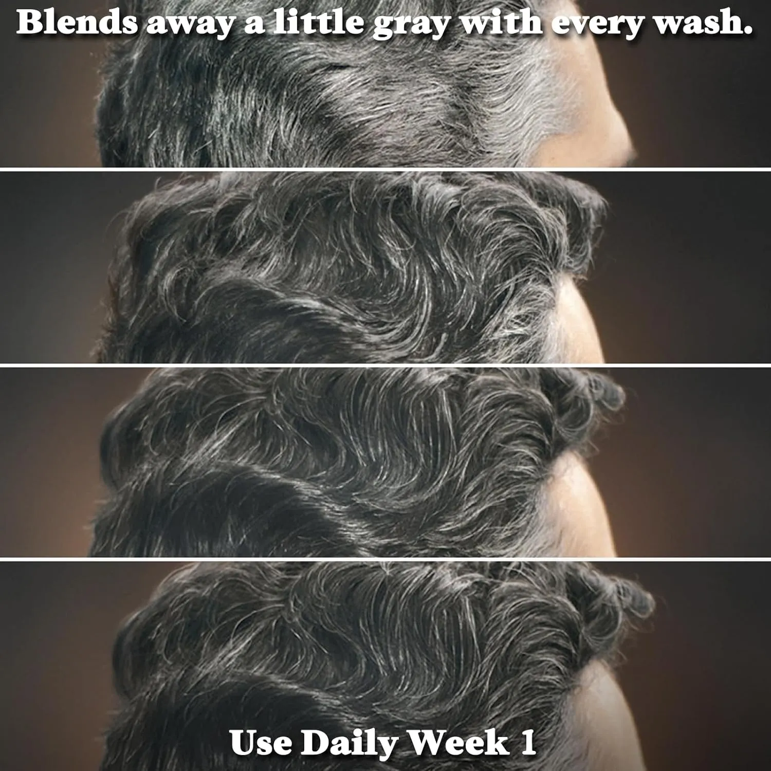 Just For Men Control GX Grey Reducing 2-in-1 Shampoo and Conditioner, Gradual Hair Color with Keratin for Stronger Thicker and Healthier Looking Hair, 4 Fl Oz - Pack of 3 (Packaging May Vary)