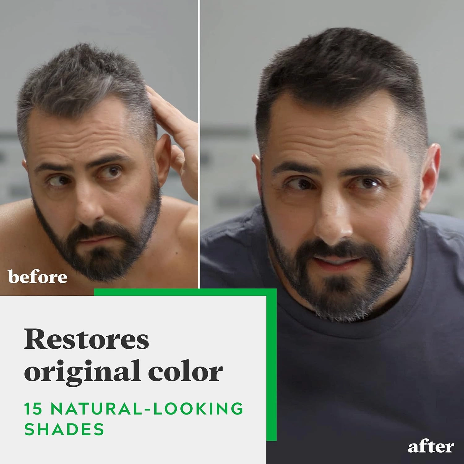 Just For Men Mustache & Beard, Beard Dye for Men, Darkest Brown M-50, Ammonia-Free, With Brush Included, Suitable for All Hair Colors