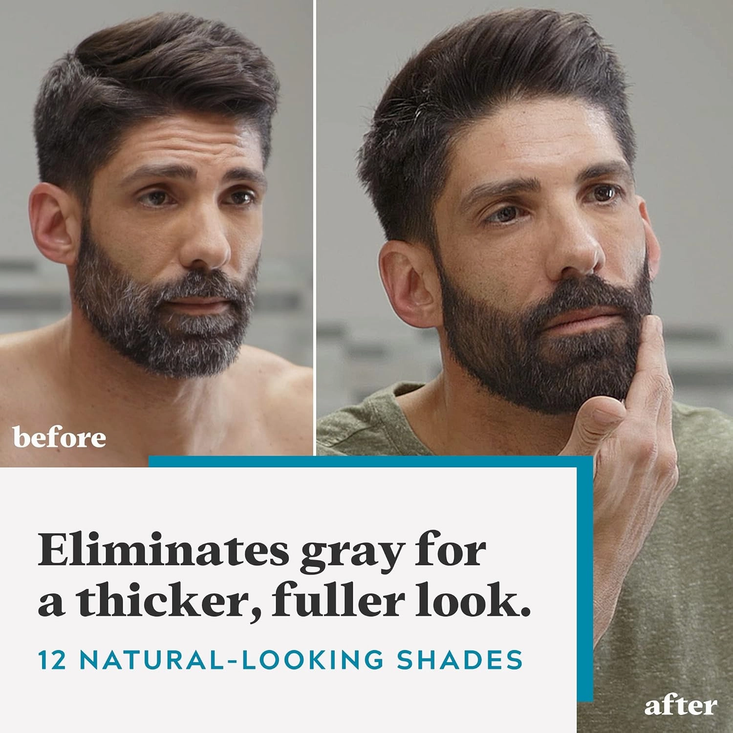 Just For Men Mustache & Beard, Beard Dye for Men, Darkest Brown M-50, Ammonia-Free, With Brush Included, Suitable for All Hair Colors
