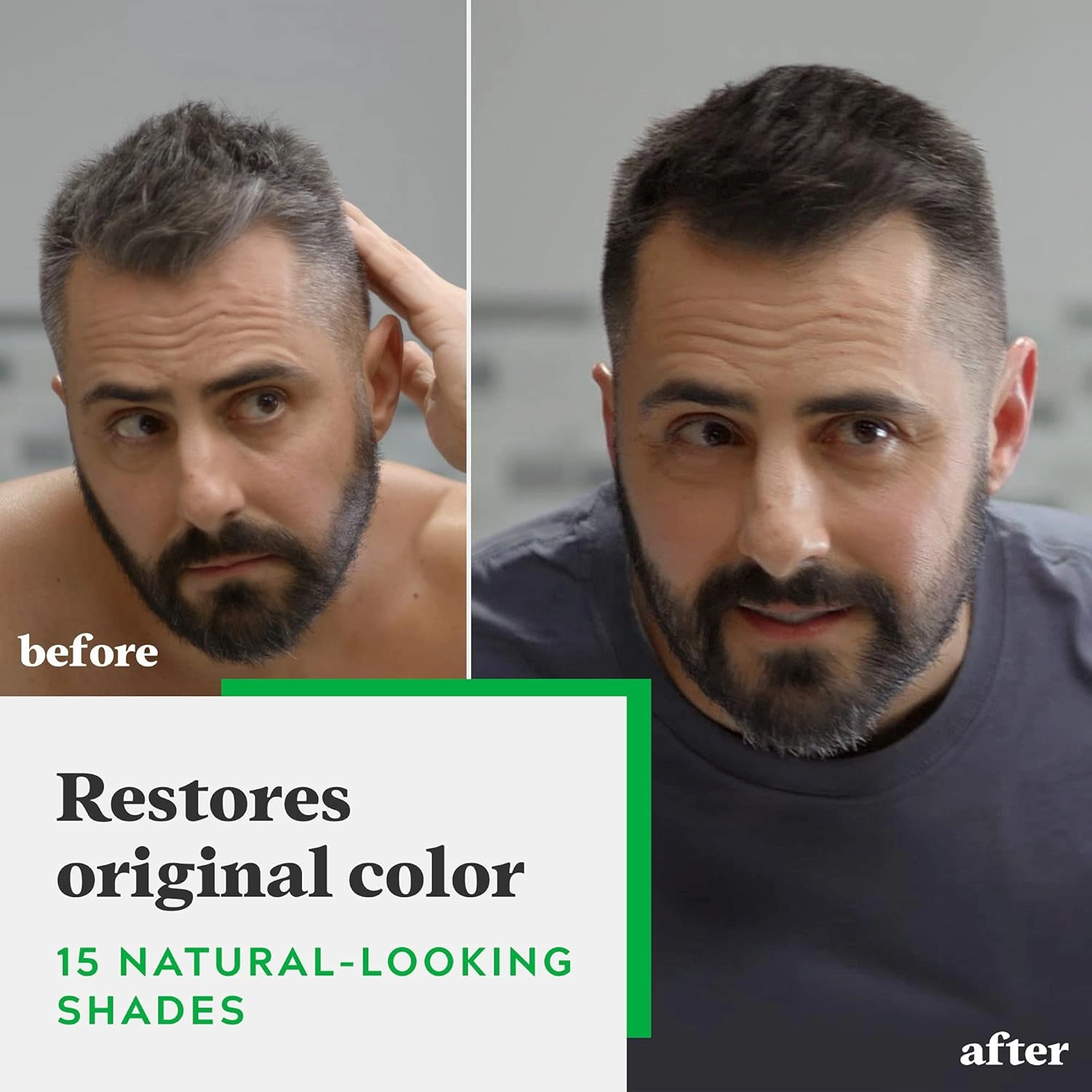 Just For Men Shampoo-In Color Hair Dye Bundle - Light Brown H-25 and Dark Blond/Lightest Brown H-15, Packs of 3