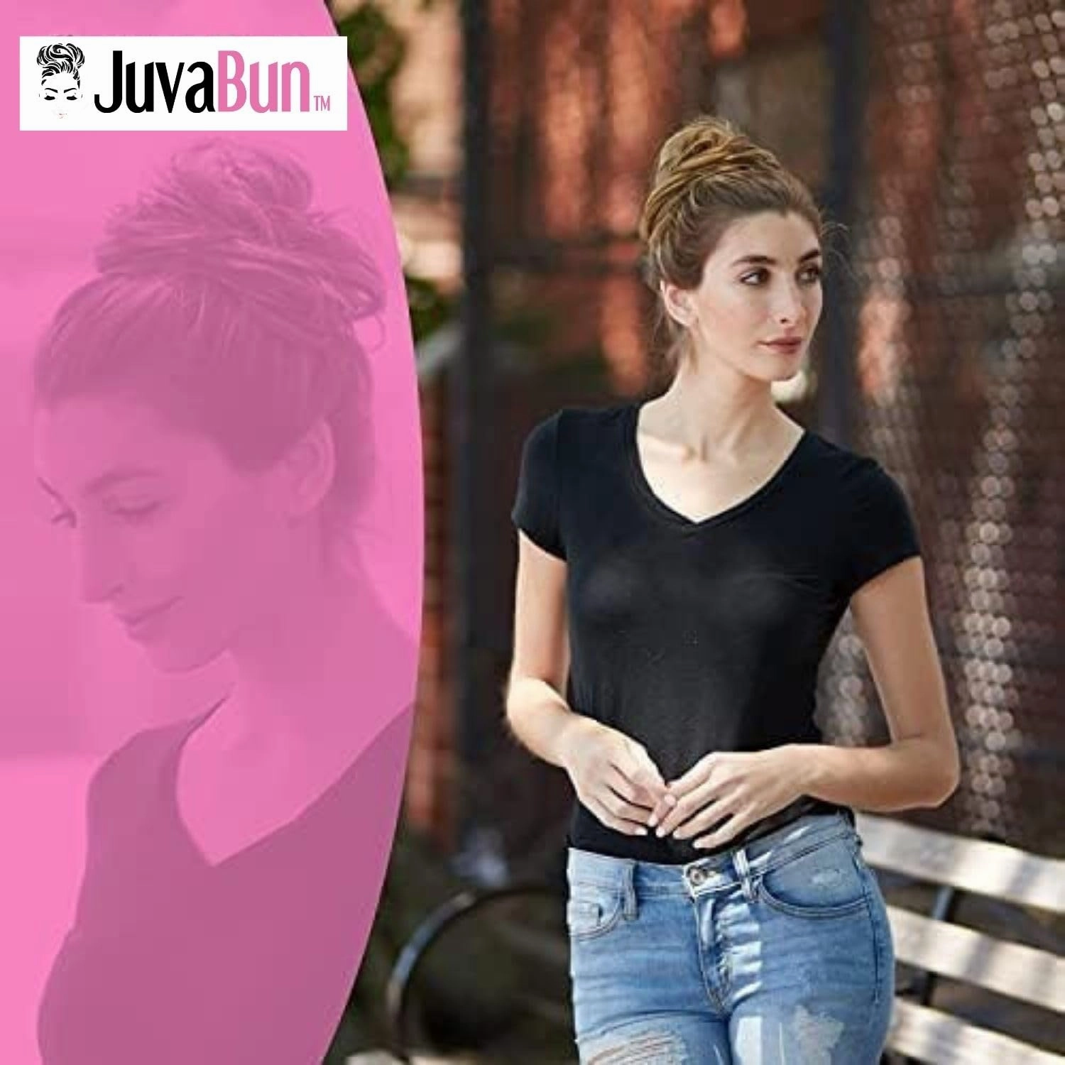 Juvabun Beach Blonde Messy Bun Hair Piece, Synthetic Foam, Women's Wig, 6 inch