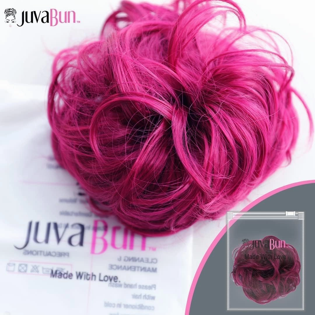 Juvabun Messy Bun Hair Piece - Burg | Hair Pieces for Women & Men| Messy Bun Hair Piece Synthetic Hair Buns | Everyday Wear| Washable & Realistic| Human Hair Scrunchies Messy Bun