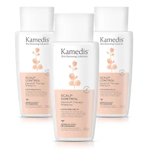 KAMEDIS Anti-Dandruff Therapy Shampoo. For Dry, Itchy, Flaky, Sensitive Scalp and Seborrheic Dermatitis. Contains 1% Zinc Pyrithione and Salicylic Acid. Hair & Head Treatment. 20.1 Fl Oz. (3pk)