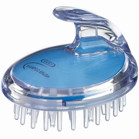 Kent SH1 BLU Scalp Scrubber - Hair Brush & Scalp Exfoliator with 42 Soft Rubber Bristles for Shower Massage & Hair Growth