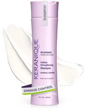 Keranique Scalp Replenishing Keratin Shampoo Damage Control for Thinning Hair, Hair Growth | Keratin Amino Complex, Free of Sulfates, Dyes and Parabens, 8 Fl Oz