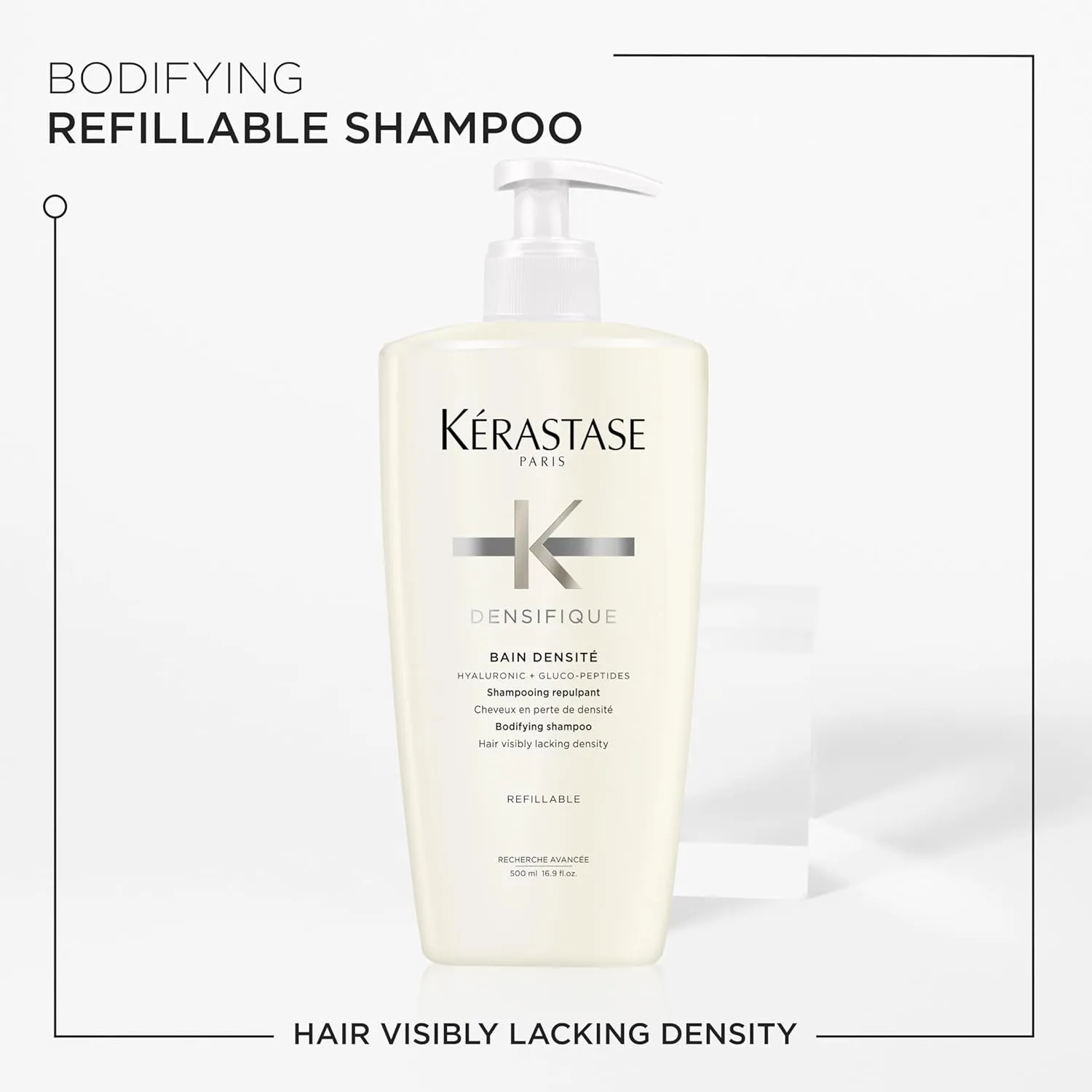 Kerastase Densifique Densité Shampoo - Thickening & Strengthening Shampoo, Removes Build-Up & Adds Shine, With Hyaluronic Acid, For Fine, Thin & Thinning Hair