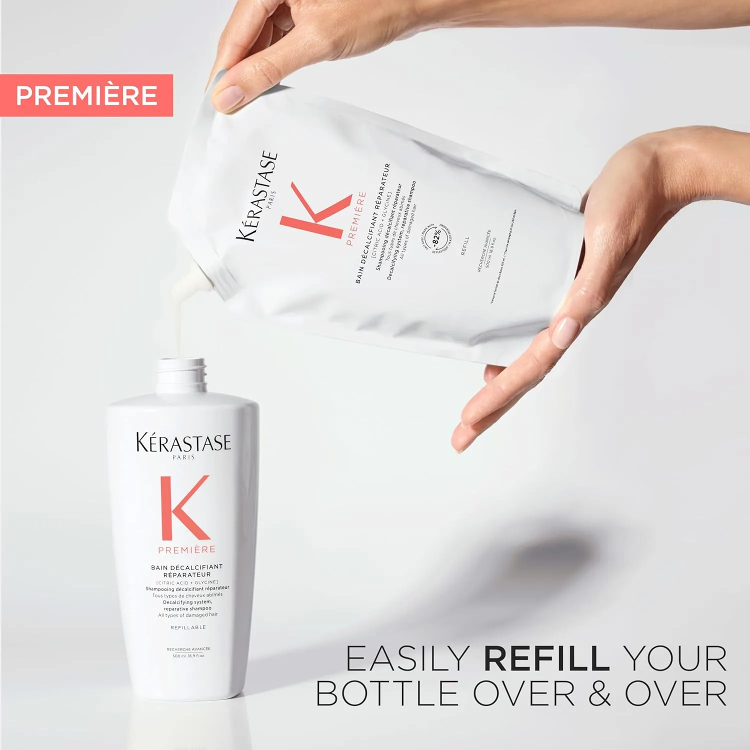 Kerastase Premiere Sulfate-Free Hair Repair Shampoo | Strengthening & Smoothing | For Breakage & All Damaged Hair Types | Removes Buildup and Decalcifies with Citric Acid