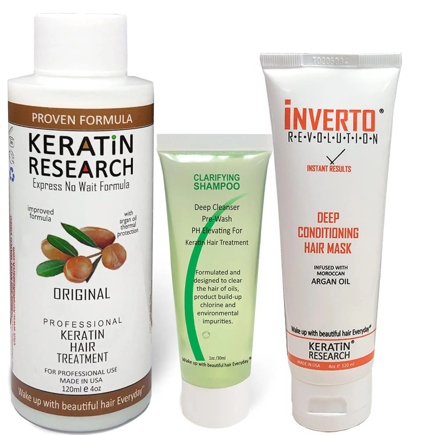 KERATIN RESEARCH Brazilian Keratin Hair Treatment Straightening Professional Results Complex Blowout with Argan Oil Improved Formula and Fragrance Queratina Keratina Brasilera Tratamiento (9OZ)