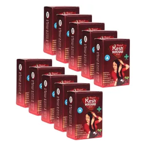 Kesh Nikhar Advanced Formula Soap Solid Shampoo Bar Natural Hair Care & Cleansing Soap - Amla, Reetha, Shikakai For Dandruff, with Coconut Oil Dry Hair & Scalp Size 100gm Each (PACK OF 10)