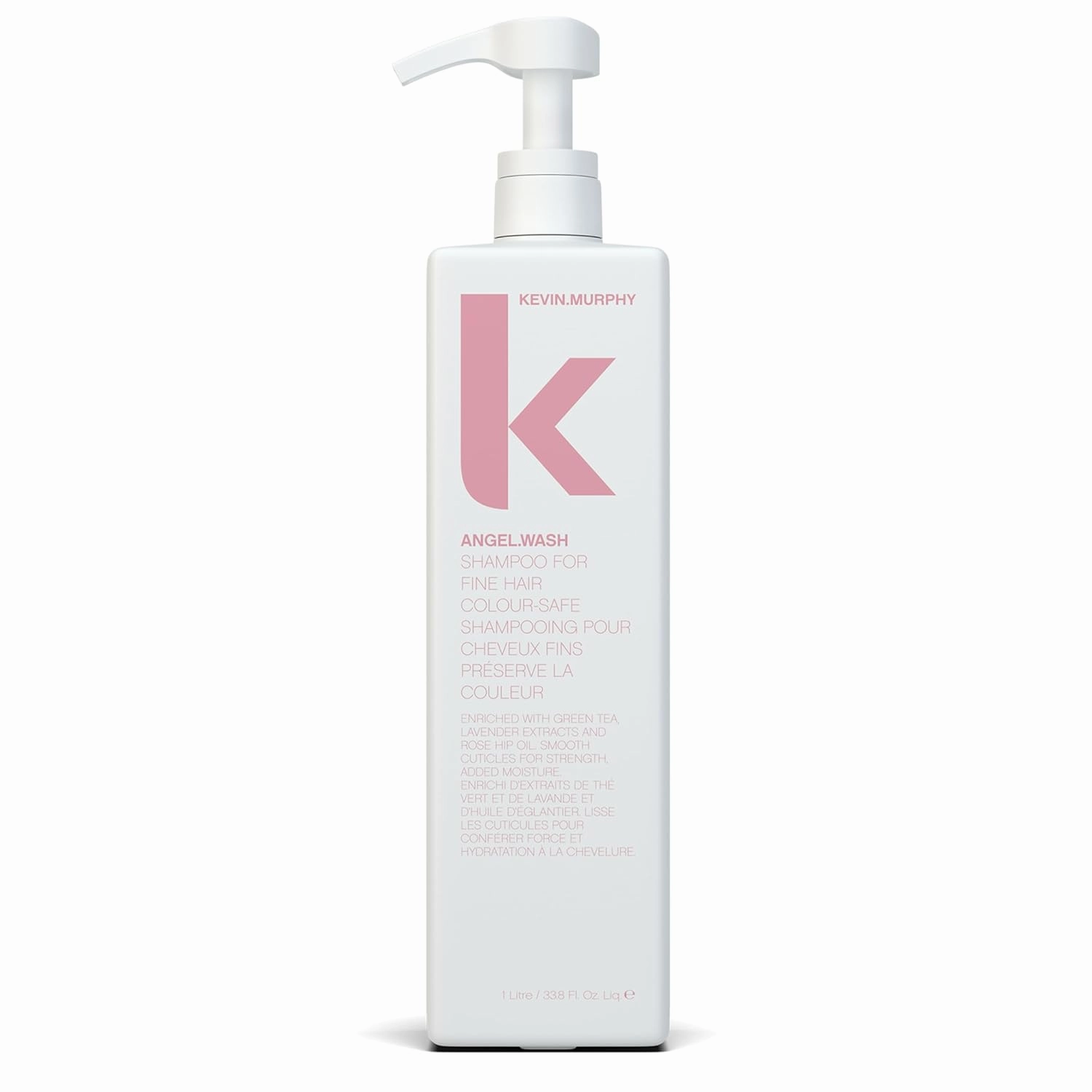 KEVIN.MURPHY ANGEL.WASH - Restorative Shampoo - For Fine Coloured Hair - Colour-Safe Shampoo - With Vitamins & Antioxidants - Sulphate & Paraben Free - 1 L / 33.8 fl oz