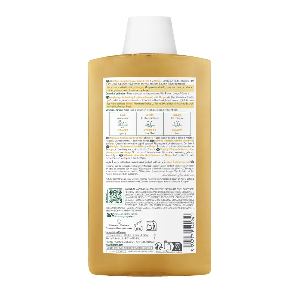 Klorane Nourishing Shampoo with Mango Butter 13.5 oz
