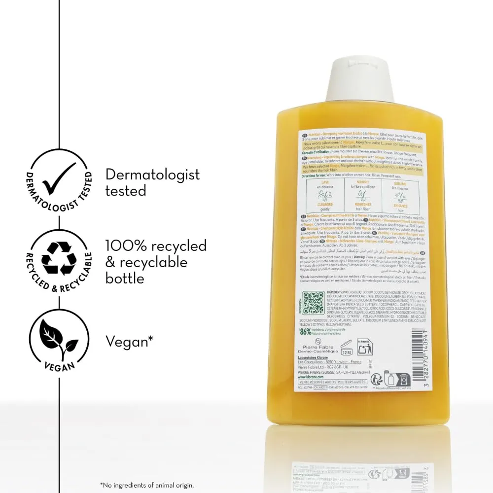 Klorane Nourishing Shampoo with Mango Butter 13.5 oz