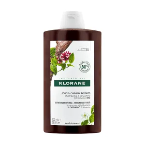 Klorane Strengthening Shampoo with Quinine and Edelweiss for Thinning Hair, Supports Thicker, Stronger, Healthier Hair, For Men and Women Paraben, Silicone and Sulfate Free, 13.5 Fl Oz