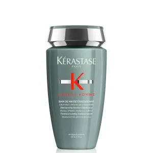 KÉRASTASE Men's Genesis Homme Bain De Masse Shampoo, Thickening & Strengthening Shampoo, Cleanses Hair & Scalp for Weakened Hair| 8.5 Fl Oz