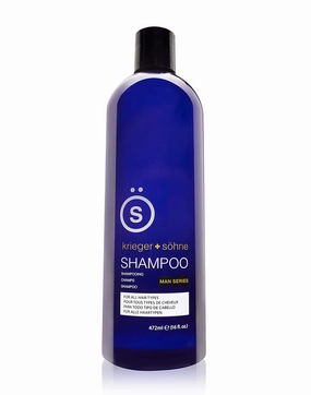 Krieger   Shne Shampoo for Men - 16oz (1 Bottle) Invigorating Shampoo with Tea Tree Oil & Peppermint Oil, Paraben Free Formulated to Heal Dry Scalp, Dandruff, and Prevent Hair Loss