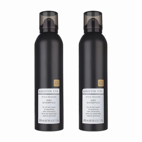 Kristin Ess Hair Style Reviving Dry Shampoo with Vitamin C for Oily Hair, Blonde and Brunette Hair, Dry Shampoo Powder Spray for Women, Vegan, 4 oz - Pack of 2