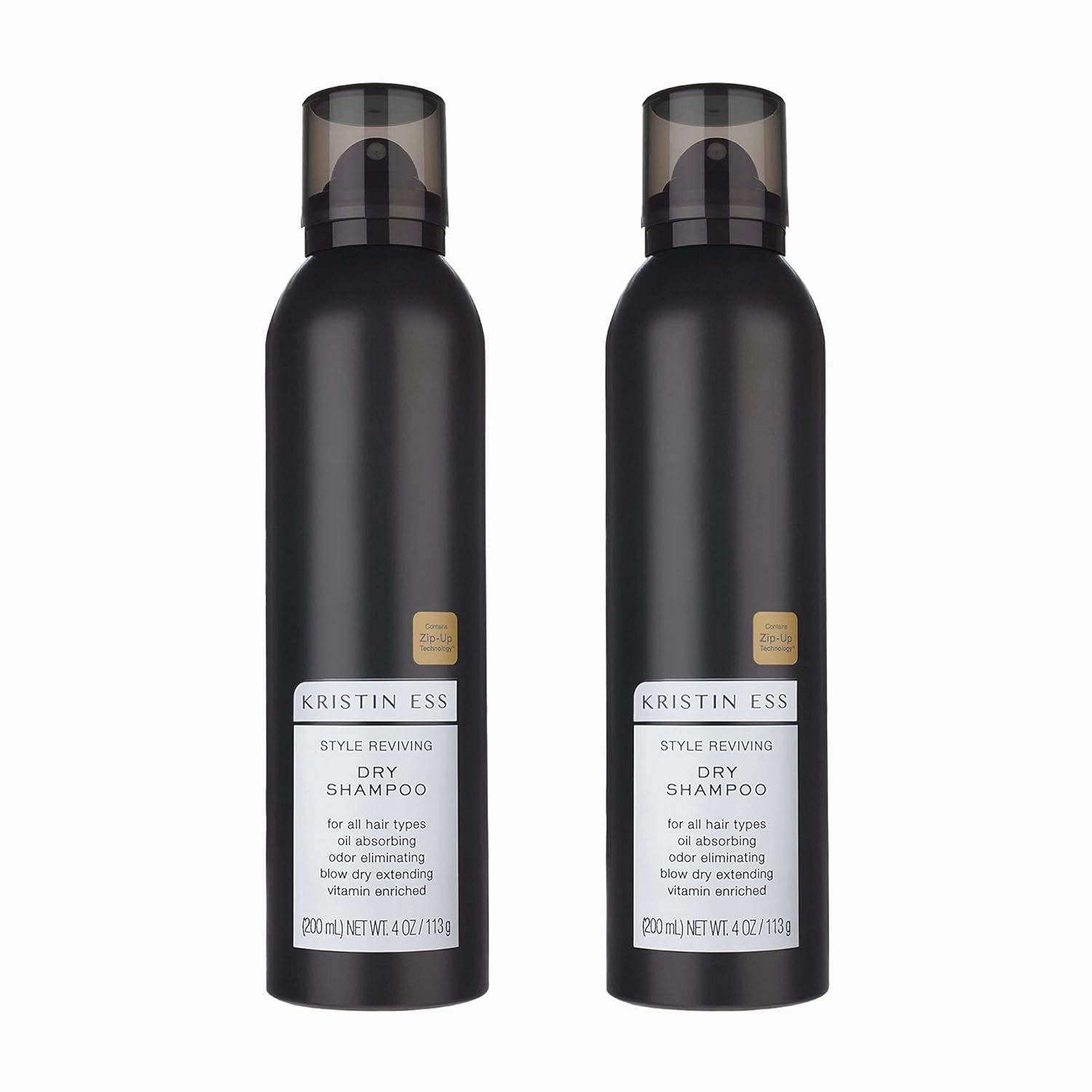 Kristin Ess Hair Style Reviving Dry Shampoo with Vitamin C for Oily Hair, Blonde and Brunette Hair, Dry Shampoo Powder Spray for Women, Vegan, 4 oz - Pack of 2